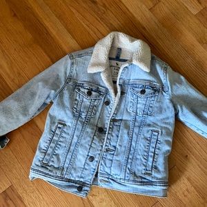 Abercrombie Sherpa lined Jean jacket